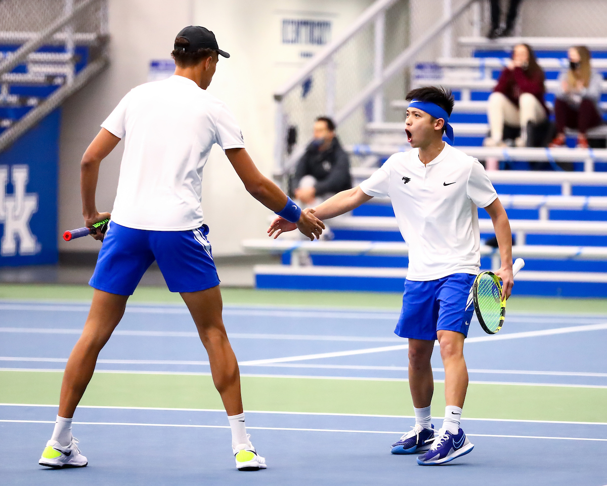 Celebration. 

Kentucky beat Bellarmine 7-0.

Photo by Eddie Justice | UK Athletics