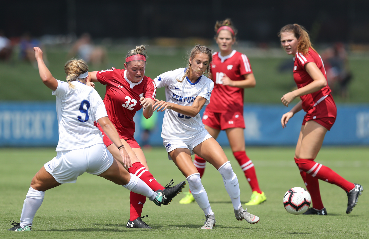ABBY STEINER.

The University of Kentucky women's soccer team falls to Wisconsin 3-1 Sunday, August 26, at the Bell Soccer Complex in Lexington, Ky.

Photo by Elliott Hess | UK Athletics