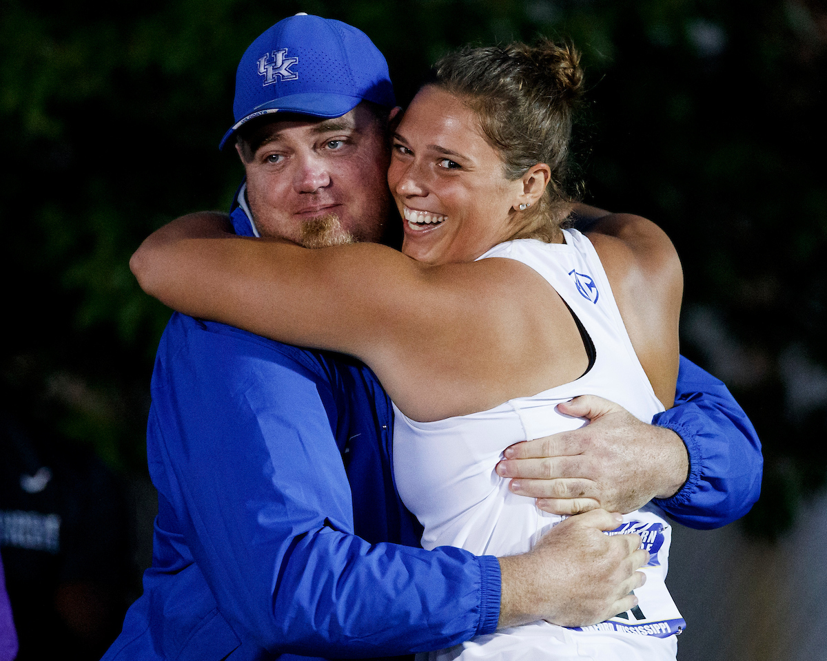 Molly Leppelmeier. Keith McBride.

SEC Outdoor Track and Field Championships Day 2.

Photo by Elliott Hess | UK Athletics