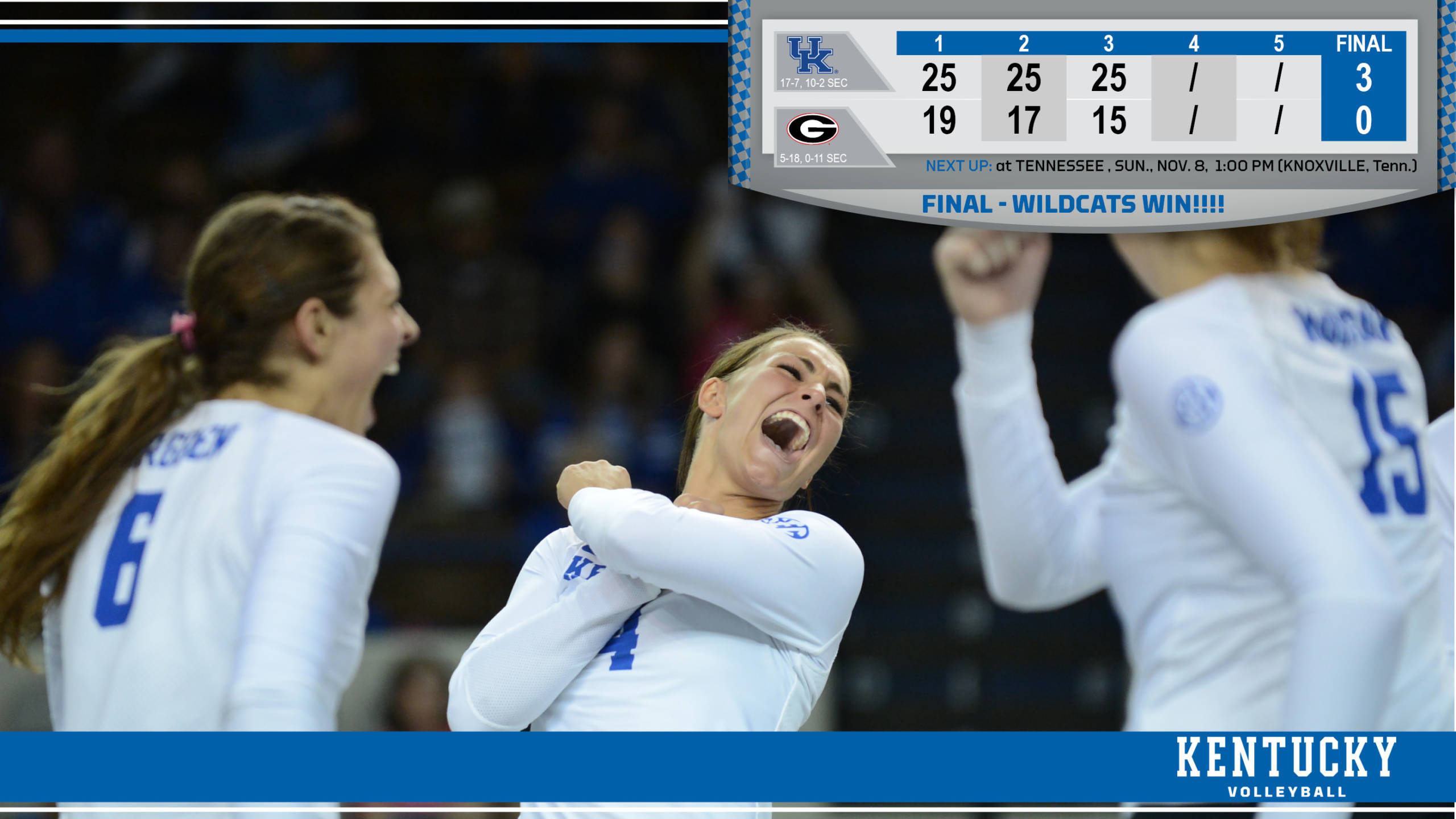 No. 21 Kentucky Sweeps Georgia in Athens