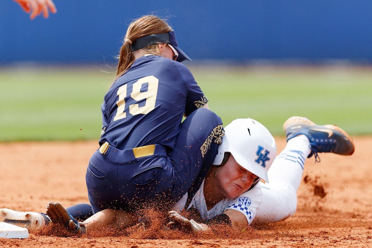 ERIN COFFEL.

Kentucky falls to Notre Dame, 12-3.

Photo by Elliott Hess | UK Athletics