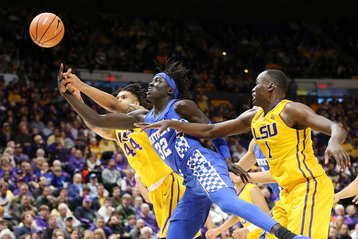 Wenyen Gabriel.

The University of Kentucky men's basketball team beat LSU 74-71 at the Pete Maravich Assembly Center in Baton Rouge, La., on Wednesday, January 3, 2018.

Photo by Chet White | UK Athletics