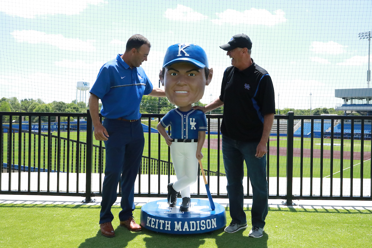 The Keith Madison bobble head was unveiled at Kentucky Proud Park on May 16, 2019.Photo by Noah J. Richter | UK Athletics