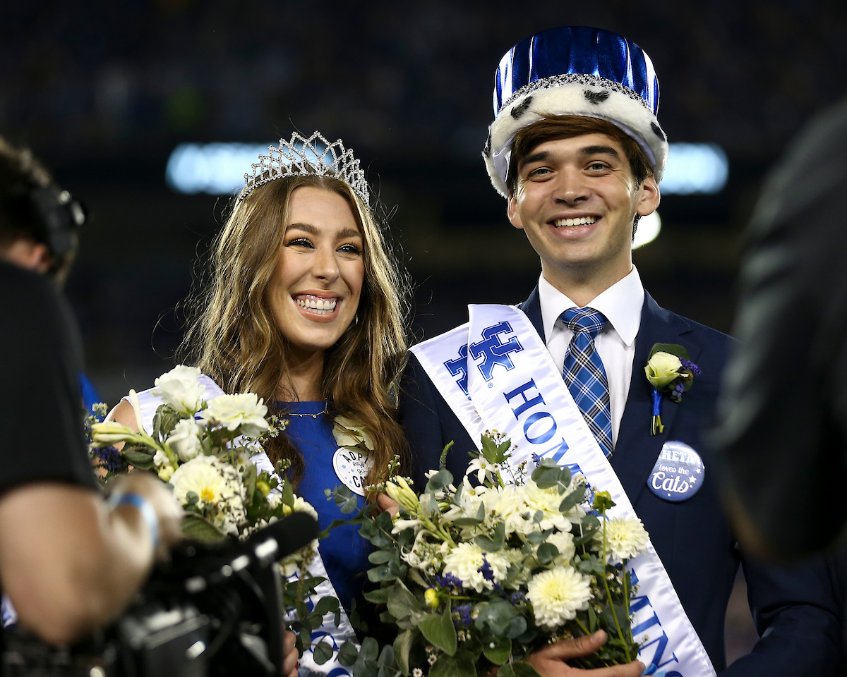Homecoming King & Queen.

UK beat LSU 42-21.

Photo by Grace Bradley | UK Athletics