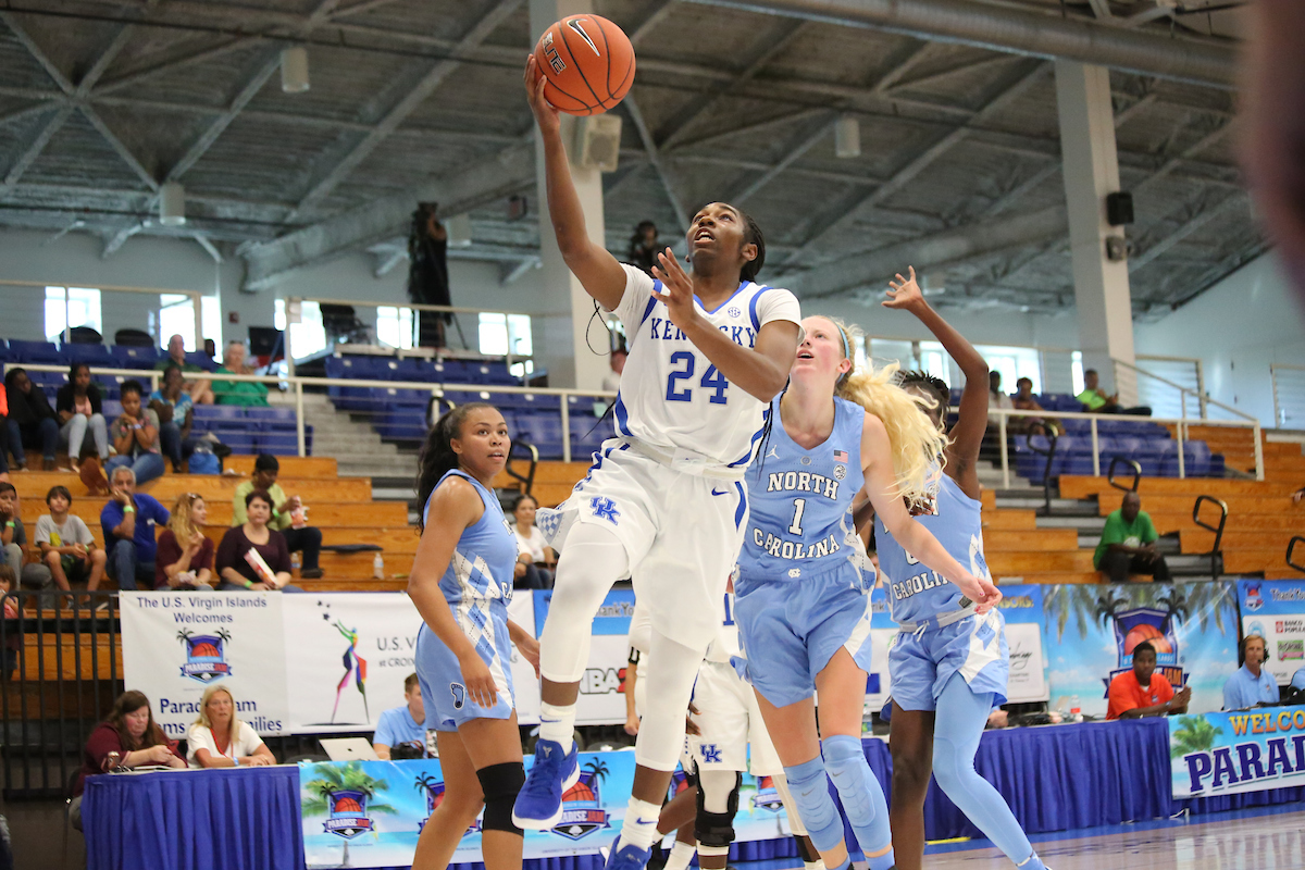 Game Three - Kentucky vs. UNC

The women's basketball team travels to Saint Thomas to compete in the 2018 Paradise Jam Tournament from November 22nd-24th at the University of the Virgin Islands.

Photos by Noah J. Richter | UK Athletics