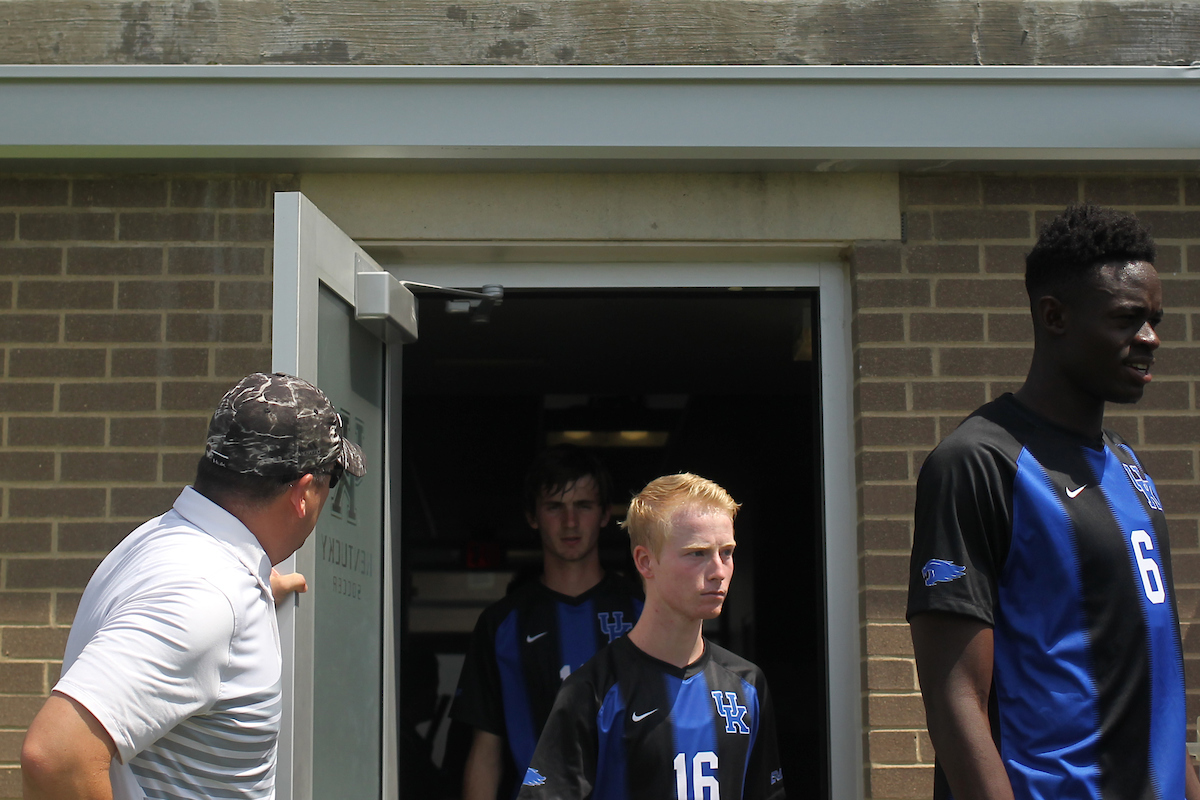 Bailey Rouse. Robert Screen. Aime Mabika.

Kentucky men's soccer in action again S. Louis University in an exhibition match on Sunday, August 12th, 2018 at The Bell in Lexington, Ky.

Photo by Quinlan Ulysses Foster I UK Athletics