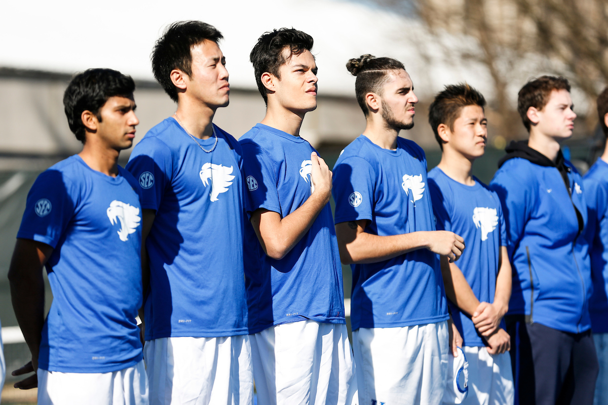National Anthem.


The University of Kentucky Mens Tennis team takes on Virginia Mens Tennis 

Photo by Isaac Janssen | UK Athletics