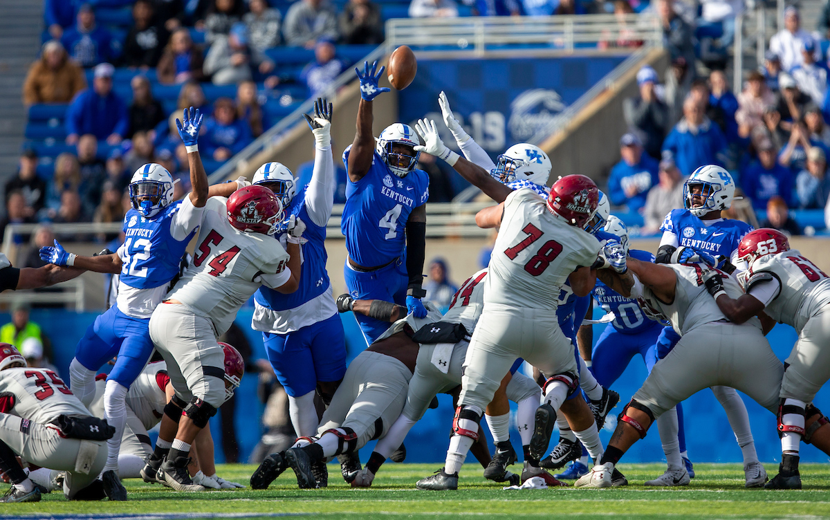 Josh Paschal. 

Kentucky beat New Mexico State 56-16.

Photo By Barry Westerman | UK Athletics