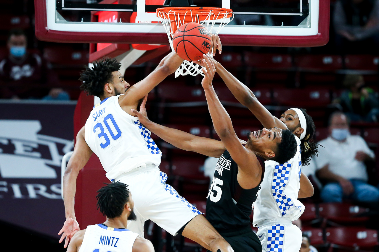 Olivier Sarr. Isaiah Jackson.

Kentucky beat Mississippi State 78-73 in Starkville.

Photo by Chet White | UK Athletics