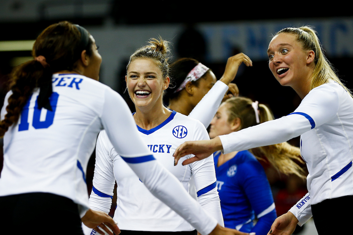 Madison Lilley. Leah Meyer.

UK Volleyball falls to Georgia 2-3. 

Photo by Isaac Janssen | UK Athletics