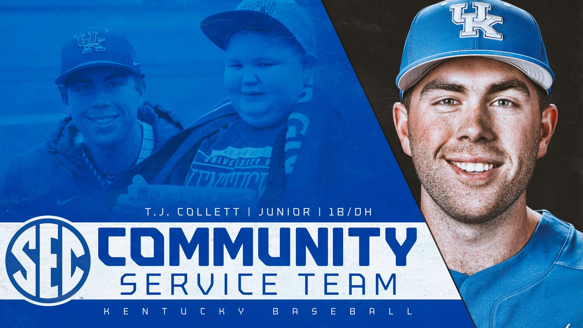 T.J. Collett Named to SEC Community Service Team