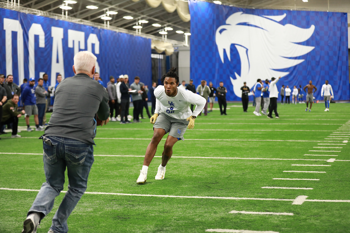 Lonnie Johnson.

Pro Day for UK Football.

Photo by Jacob Noger | UK Athletics