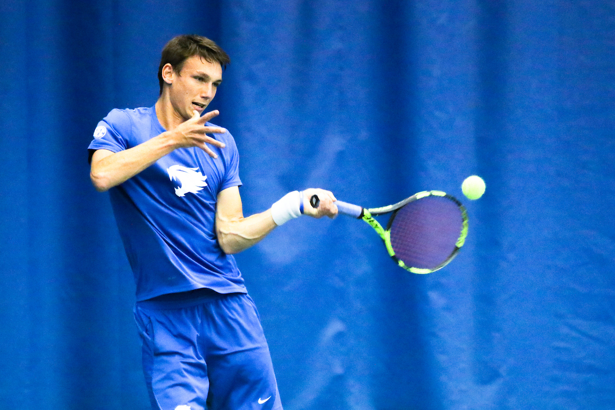 Cesar Bourgois. 

Kentucky men's tennis falls to Tennessee 0-4 on Sunday, April 14th..

Photo by Eddie Justice | UK Athletics