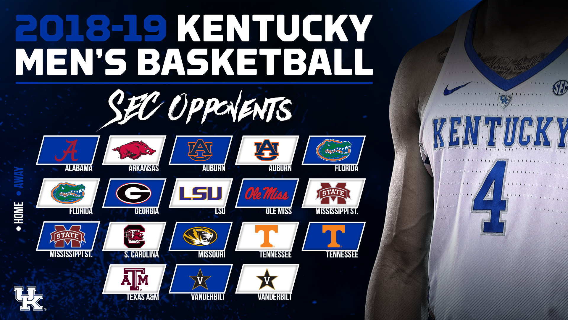 UK Men’s Basketball Conference Opponents Announced for 2018-19
