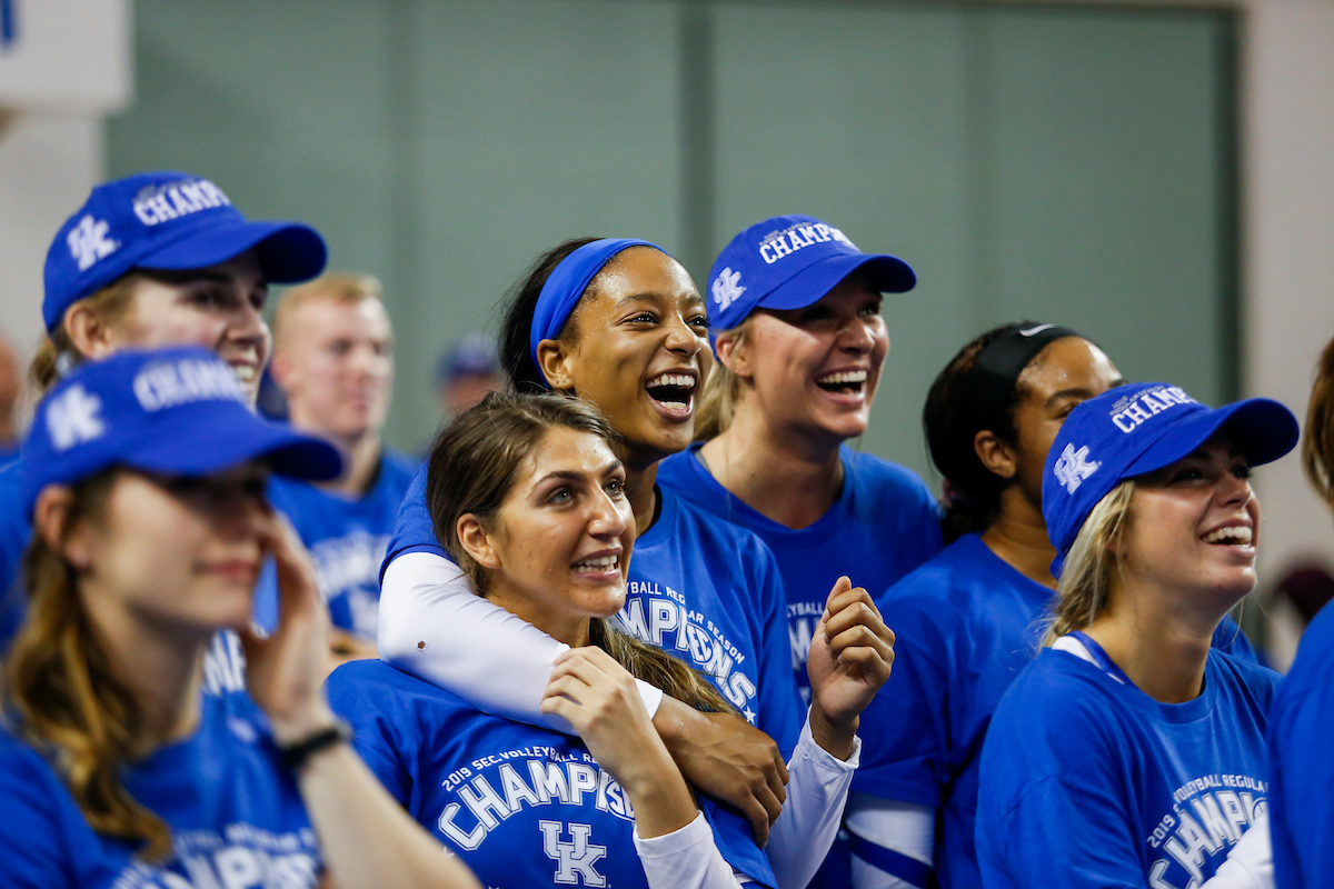 Kylie Schmaltz, Leah Edmond, and Leah Meyer.

Kentucky beat Ole Miss 3-0.

Photo by Hannah Phillips | UK Athletics