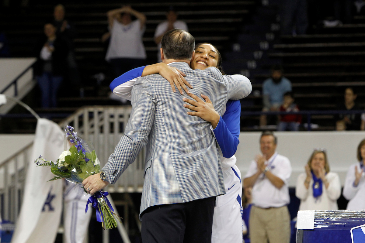 Alyssa Rice

The University of Kentucky women's basketball team falls to Mississippi State on Senior Day on Sunday, February 25, 2018 at the Memorial Coliseum.

Photo by Matt Goins