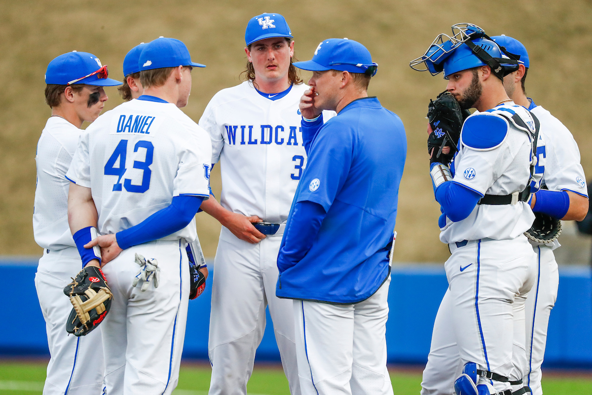 Hunter Rigsby. Team.

Kentucky beat SIU-Edwardsville 6-4 at Kentucky Proud Park.

Photo by Chet White | UK Athletics