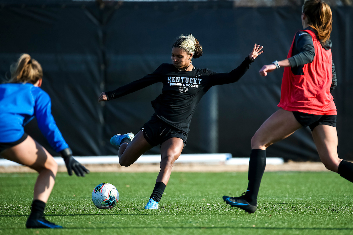 Hailey Farrington-Bentil.

Kentucky Women’s Soccer Practice. 

Photo by Eddie Justice | UK Athletics