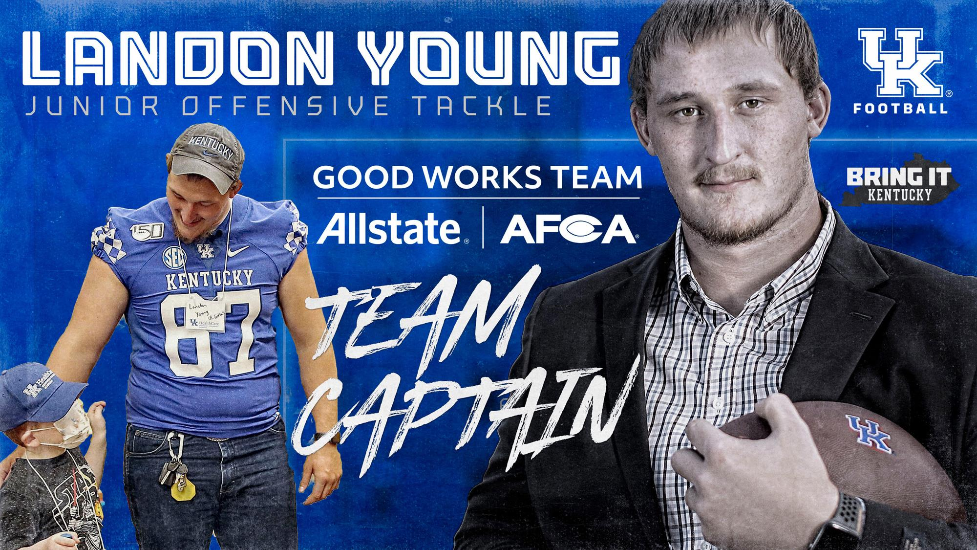 Landon Young Named Captain of 2019 Allstate AFCA Good Works Team®