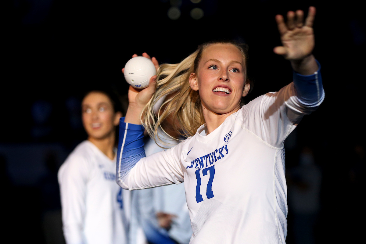 Alli Stumler.

Kentucky sweeps Texas A&M 3-0.

Photo by Grace Bradley | UK Athletics