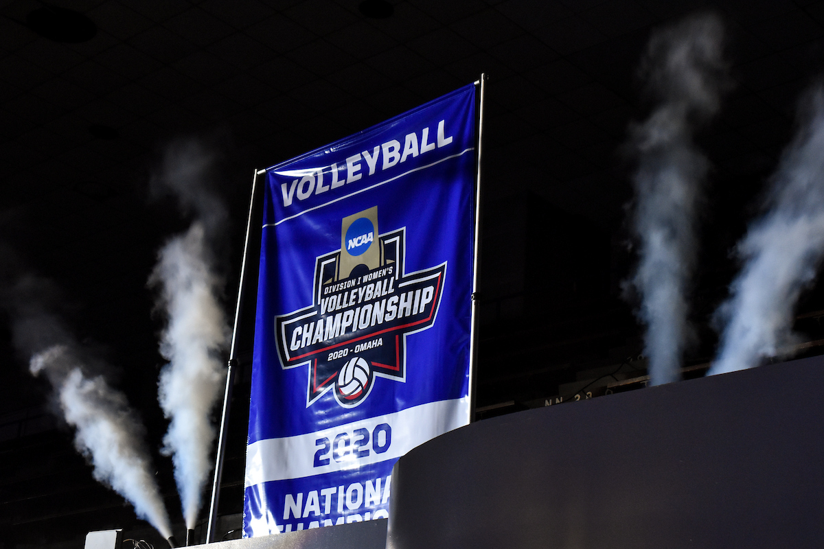 National Championship Banner.

Kentucky sweeps UNI 3-0.

Photo by Abbey Cutrer | UK Athletics
