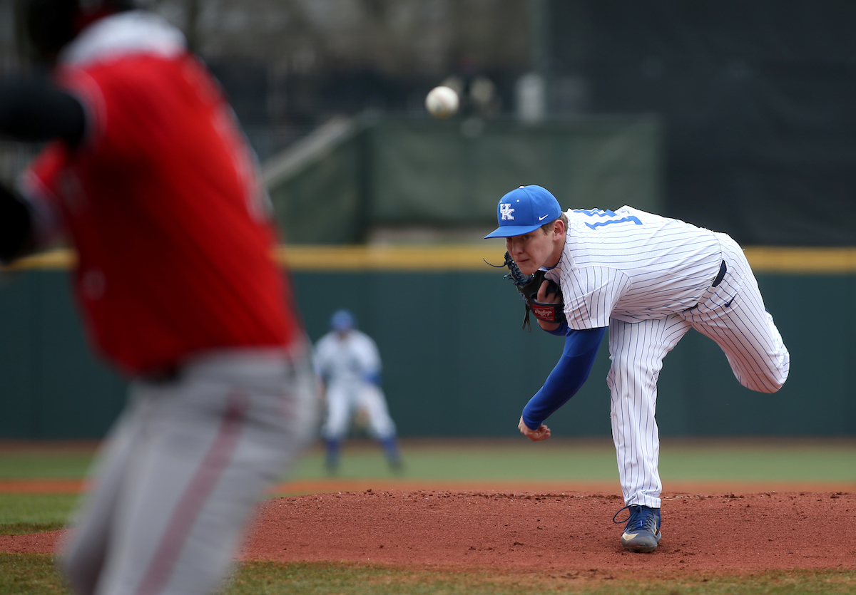 Zach Thompson

The University of Kentucky baseball team beat Texas Tech 11-6 on Saturday, March 10, 2018, in Lexington?s Cliff Hagan Stadium.

Barry Westerman | UK Athletics