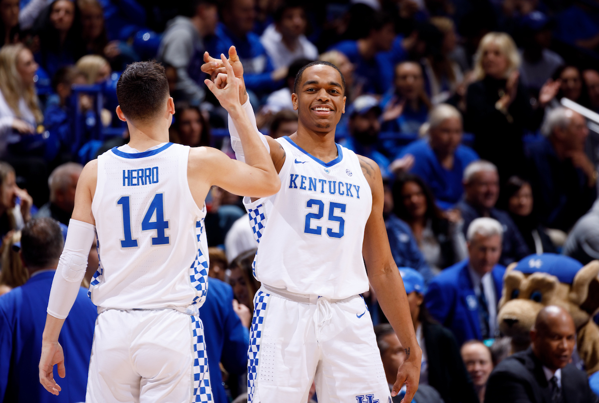 PJ Washington. Tyler Herro.

The University of Kentucky men's basketball team beats Vandy, 56-47. 


Photo by Elliott Hess | UK Athletics