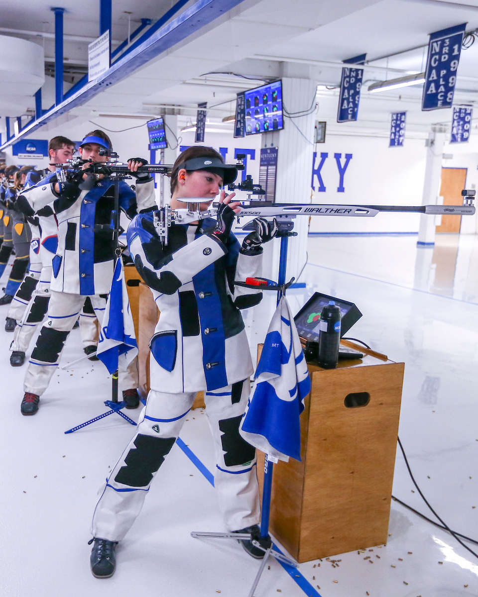 Will Shaner, Richard Clark, and Jaden Thompson.

Kentucky competes against Akron.

Photo by Sarah Caputi | UK Athletics