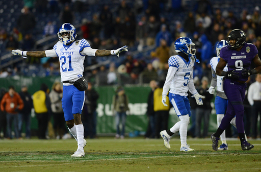 Chris Westry

The University of Kentucky football team falls to Northwestern 23-24 in the Music City Bowl on Friday, December 29, 2017, at Nissan Field in Nashville, Tn.