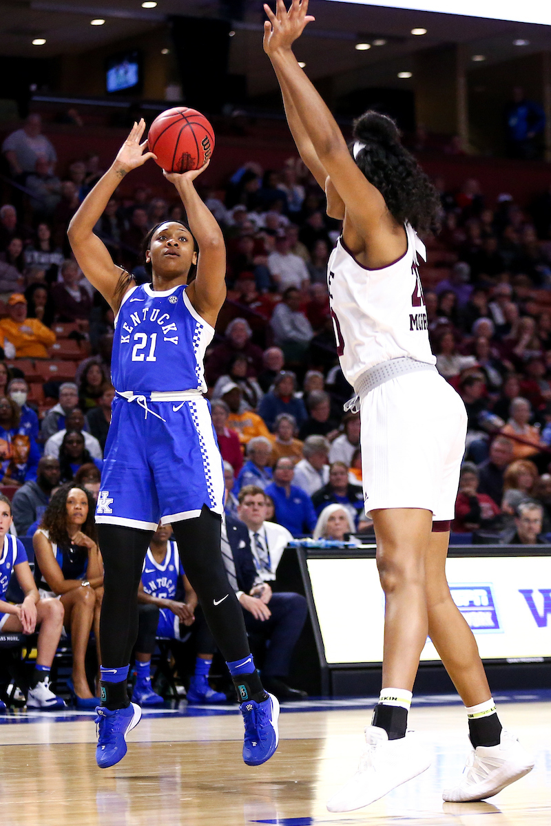Ogechi Anyagaligbo. 

Kentucky falls to Mississippi State 77-59.

Photo by Eddie Justice | UK Athletics