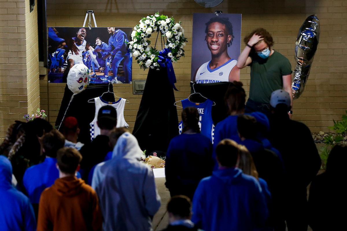 Terrence Clarke candlelight vigil. 

Photo by Chet White | UK Athletics