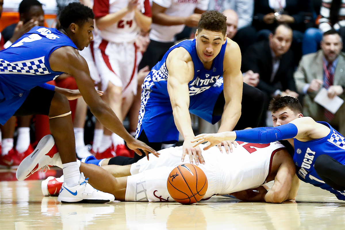 Ashton Hagans. Reid Travis. Tyler Herro.

Kentucky falls to Alabama 77-75 on Saturday, January 5, 2019, at Coleman Coliseum in Tuscaloosa, AL.

Photo by Chet White | UK Athletics