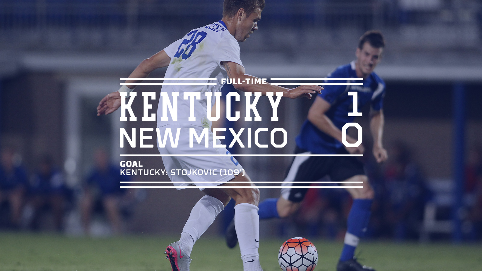 Stojkovic’s 2OT Goal Gives UK Soccer 1-0 Win at #20 New Mexico