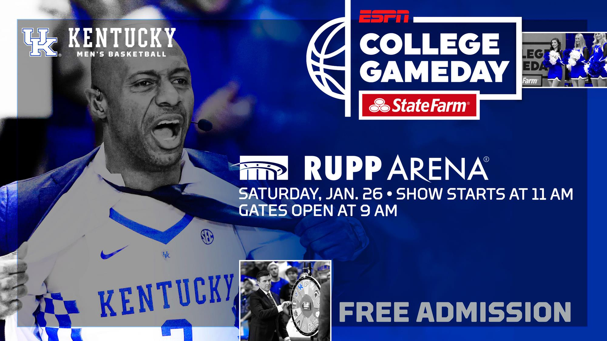 ESPN College GameDay Returns to Rupp Arena on Jan. 26