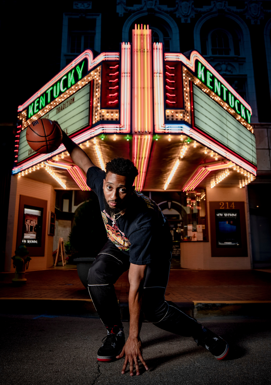 Davion Mintz.

UK menâ??s basketball photo shoot at the Kentucky Theater.

Photo by Chet White | UK Athletics