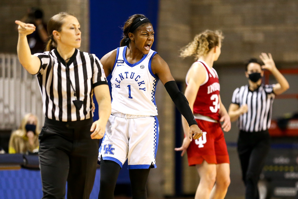 Robyn Benton. 

Kentucky beats Indiana 72-68.

Photo by Eddie Justice | UK Athletics