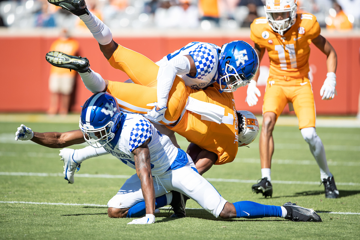 Brandin Echols & Tyrell Ajian

UK defeats Tennessee 34-7

Photo By Jacob Noger | UK Football