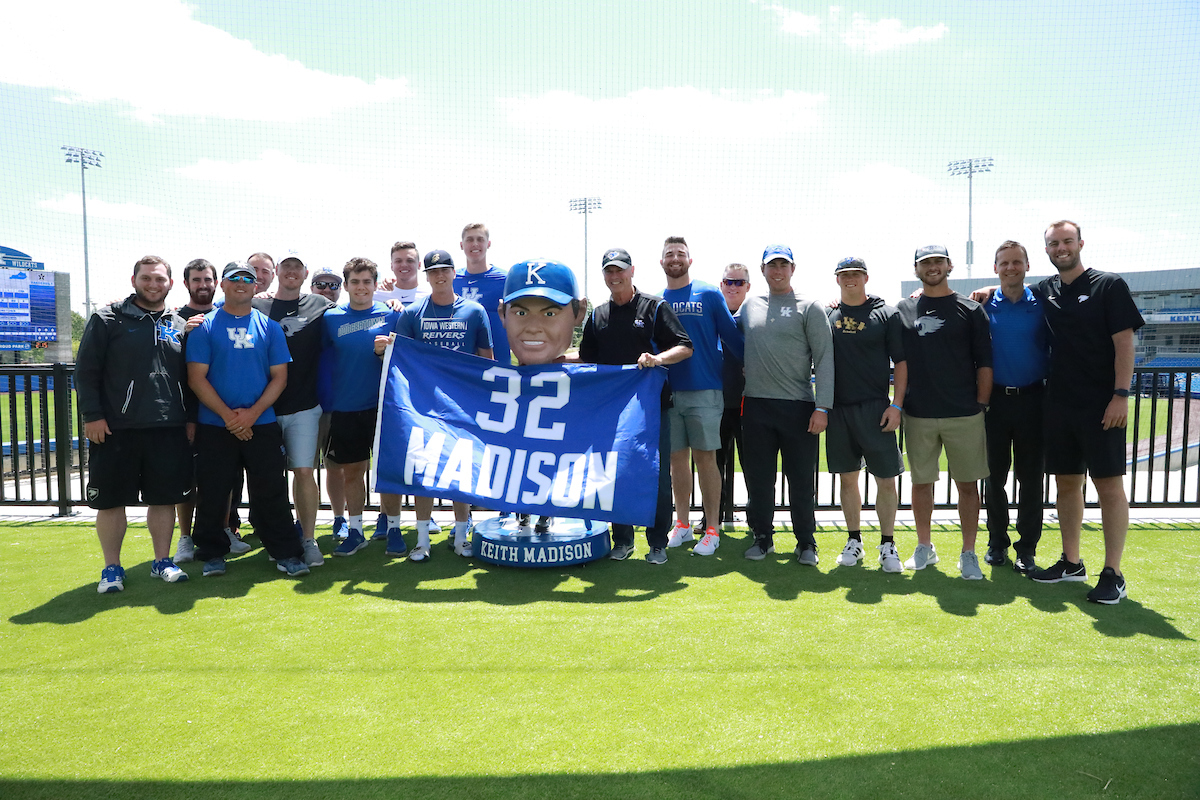 The Keith Madison bobble head was unveiled at Kentucky Proud Park on May 16, 2019.Photo by Noah J. Richter | UK Athletics