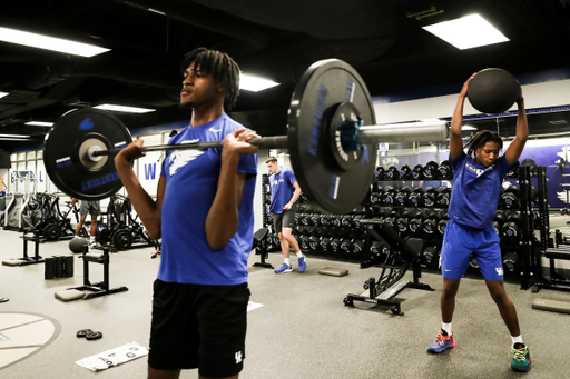 Daimion Collins. CJ Fredrick. TyTy Washington.

The Kentucky men's basketball team participating in its summer strength and conditioning program.

Photo by Chet White | UK Athletics