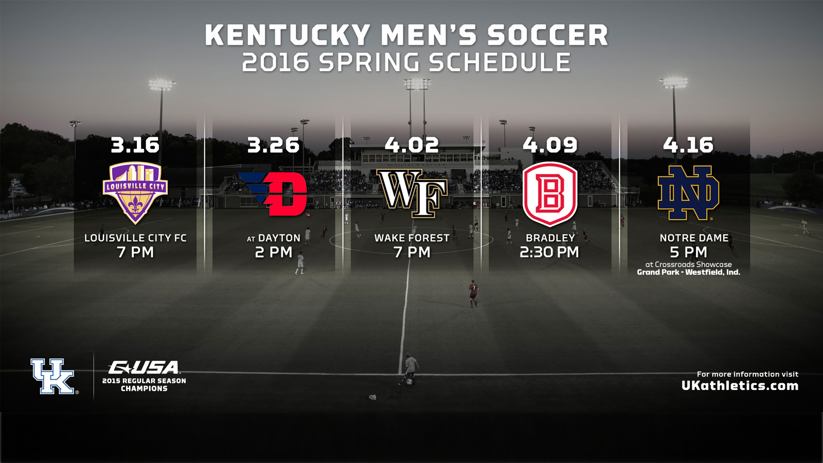 UK Men's Soccer 2016 Spring Schedule