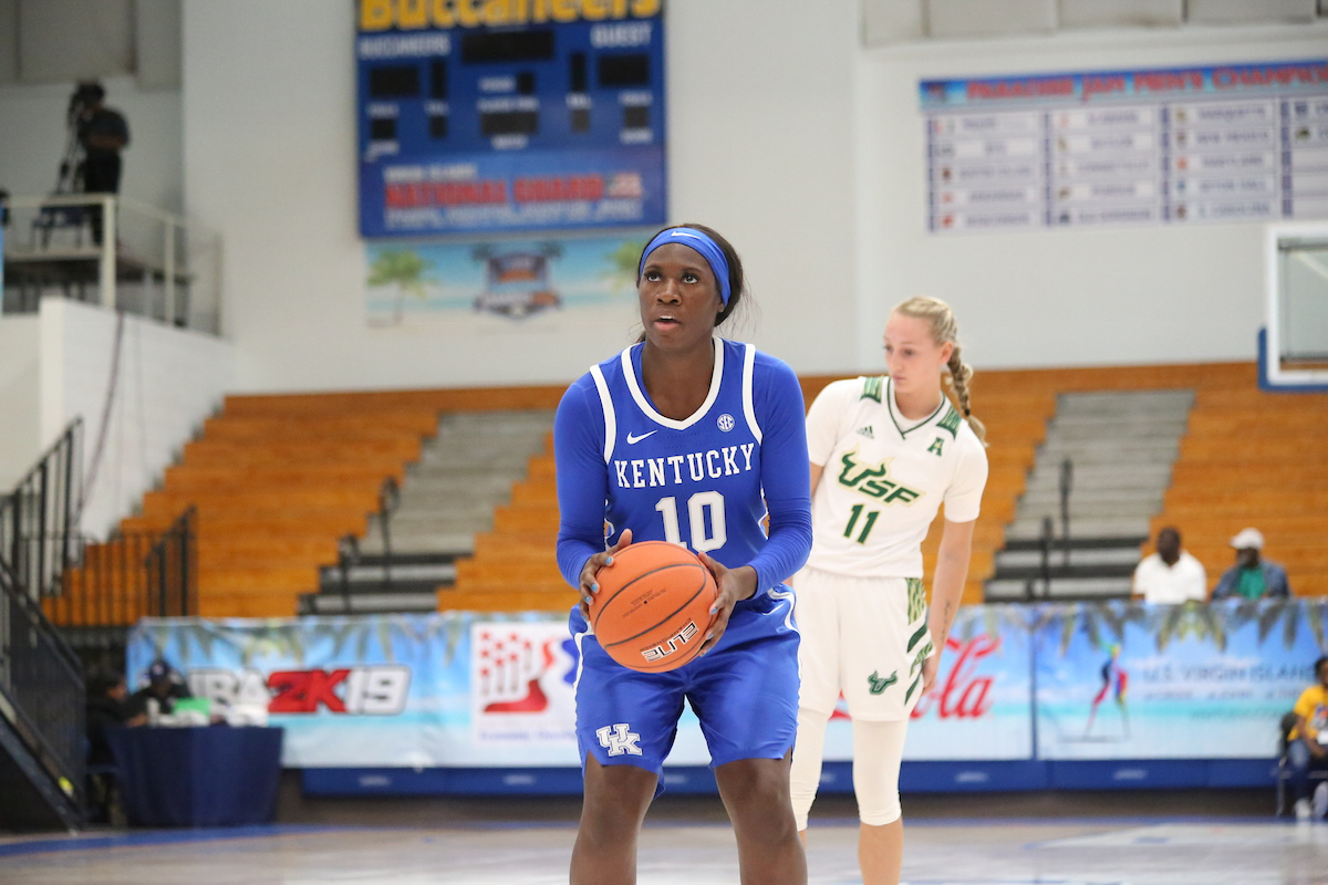 Game One - Kentucky vs. South Florida

The women's basketball team travels to Saint Thomas to compete in the 2018 Paradise Jam Tournament from November 22nd-24th at the University of the Virgin Islands.

Photos by Noah J. Richter | UK Athletics