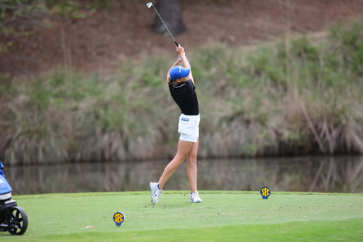 Laney Frye at the 2021 SEC Women's Golf Championship at Greystone Golf & Country Club in Birmingham, Alabama.

Photo by Jimmy Mitchell/SEC.