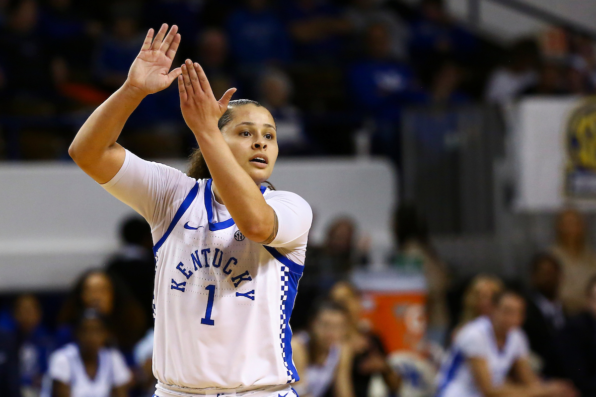Sabrina Haines.

Kentucky beat Georgia 88-77.

Photo by Grace Bradley | UK Athletics