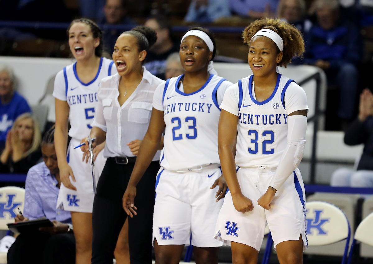 Jaida Roper
The Women's Basketball team beat Lincoln Memorial University.
Photo by Britney Howard | UK Athletics