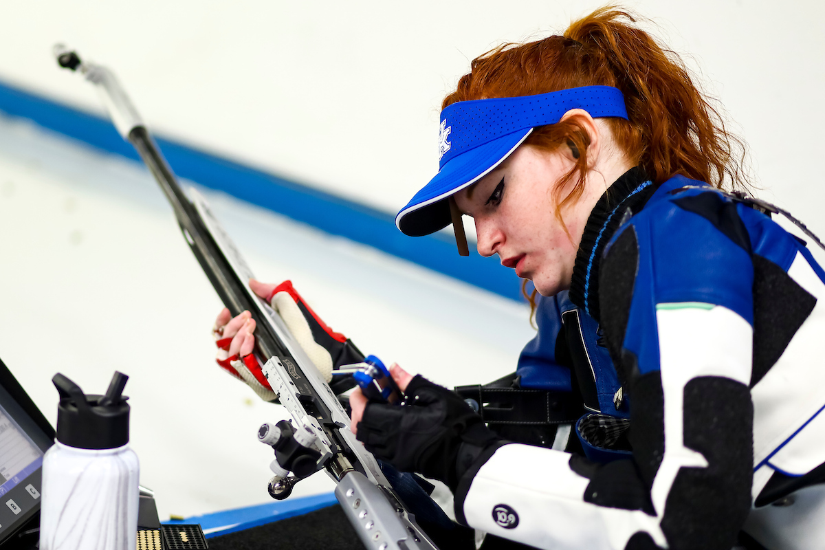 Kayla Kalenza. 

Kentucky Rifle vs Morehead St.

Photo by Eddie Justice | UK Athletics