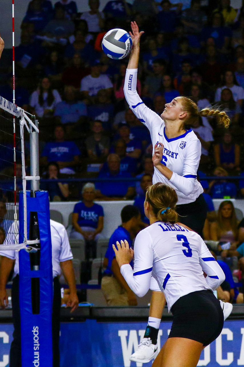 Kendyl Paris. 

UK defeats UofL 3-0. 

Photo by Sarah Caputi | UK Athletics