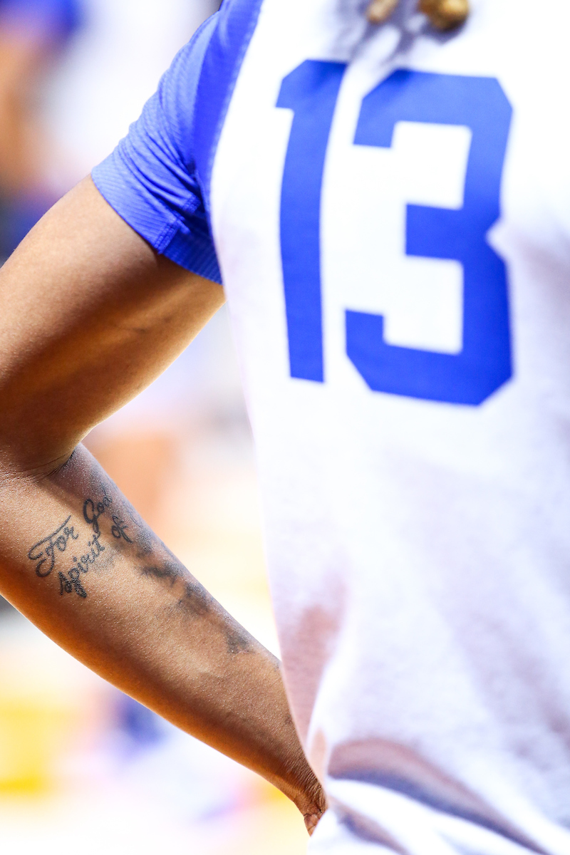 Tattoo. Jazmine Massengill. 

Kentucky WBB vs Tennessee Practice.

Photo by Eddie Justice | UK Athletics