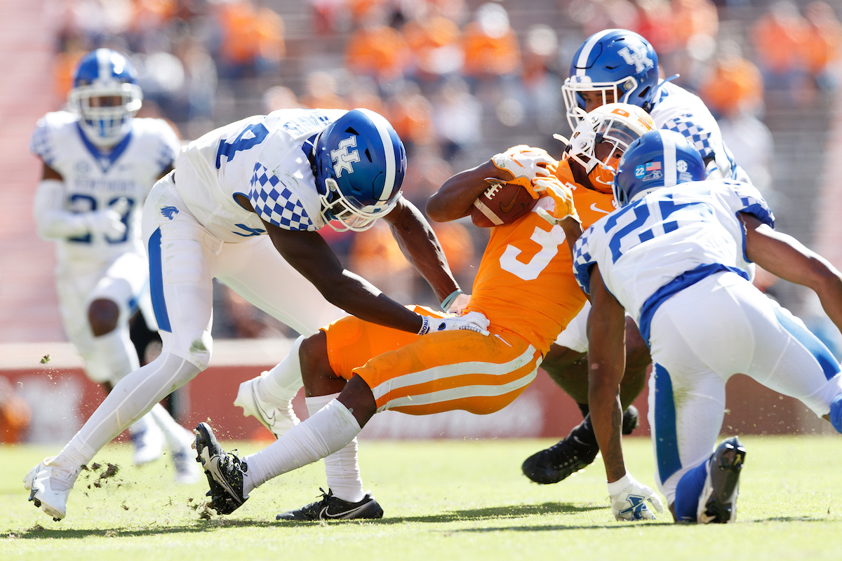 BRANDIN ECHOLS.   JAMIN DAVIS.

Kentucky beats Tennessee, 34-7.

Photo by Elliott Hess | UK Athletics