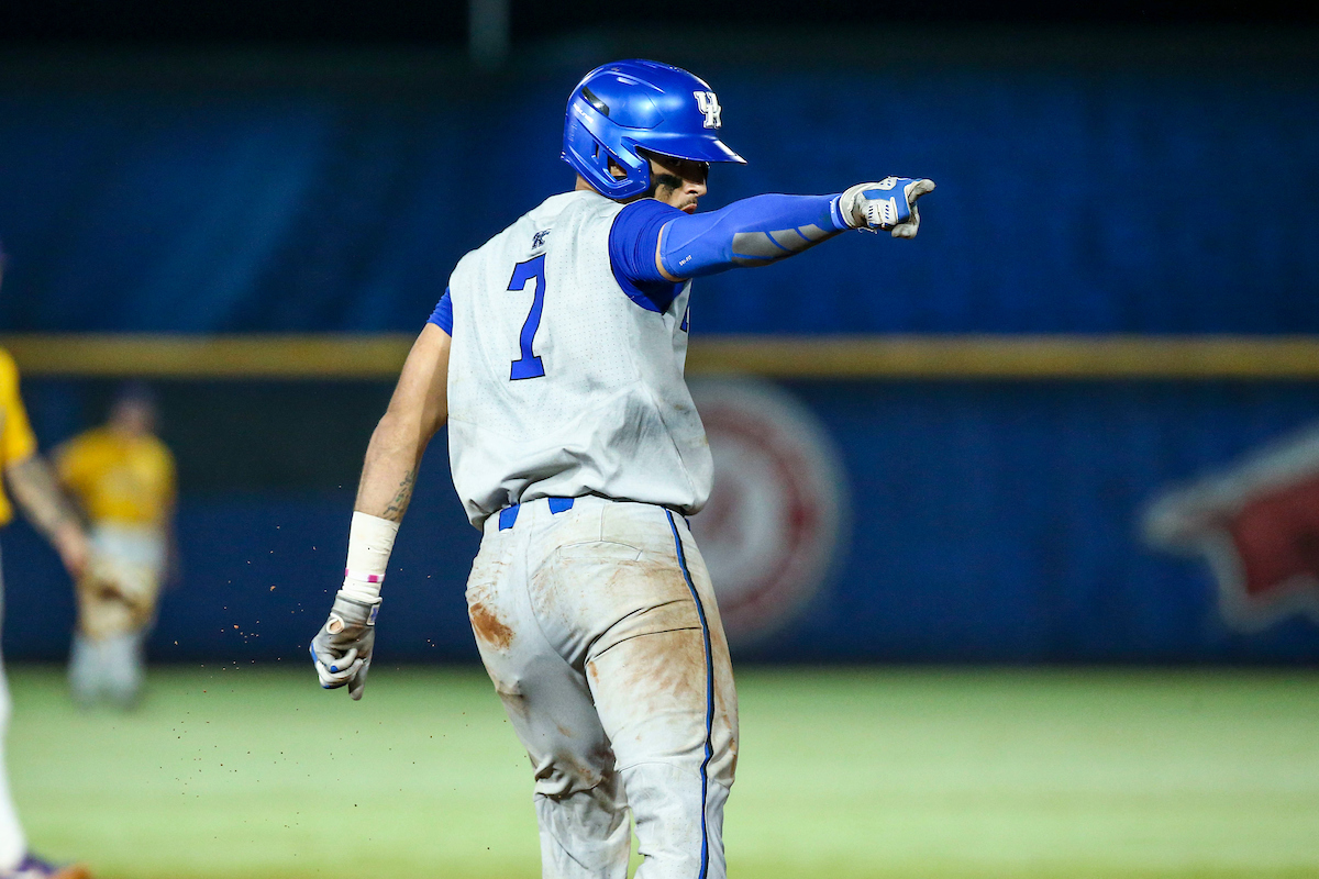 Devin Burkes.Kentucky loses to LSU 6-11.Photo by Sarah Caputi | UK Athletics
