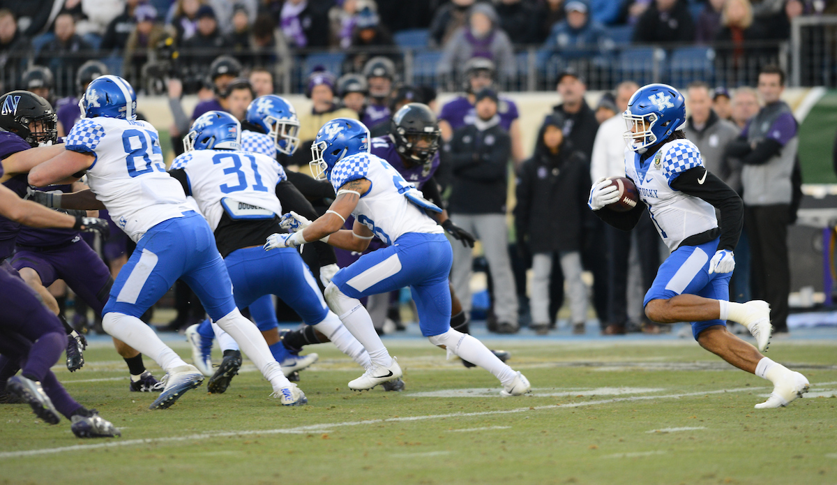 The University of Kentucky football team falls to Northwestern 23-24 in the Music City Bowl on Friday, December 29, 2017, at Nissan Field in Nashville, Tn.